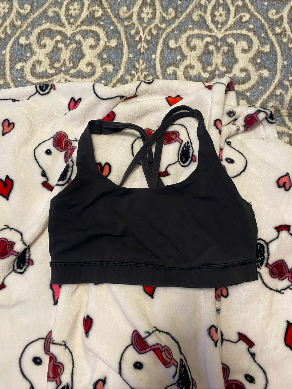 lululemon athletica Black Cross-Back Sports Bra